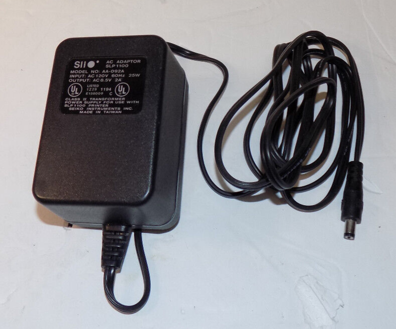 SII AA-092A AC Adapter 8.5V 2A Charger For Use With SLP 1100 Printer