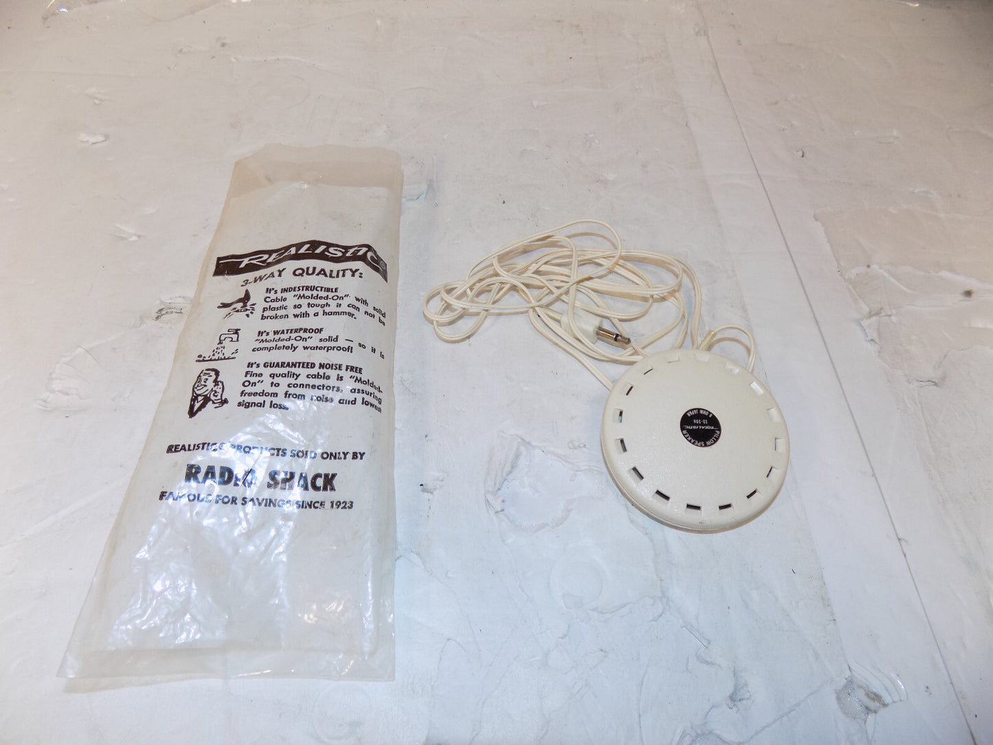 Vintage Radio Shack Realistic Pillow Speaker 8 Ohm 33-206 3.5mm Plug