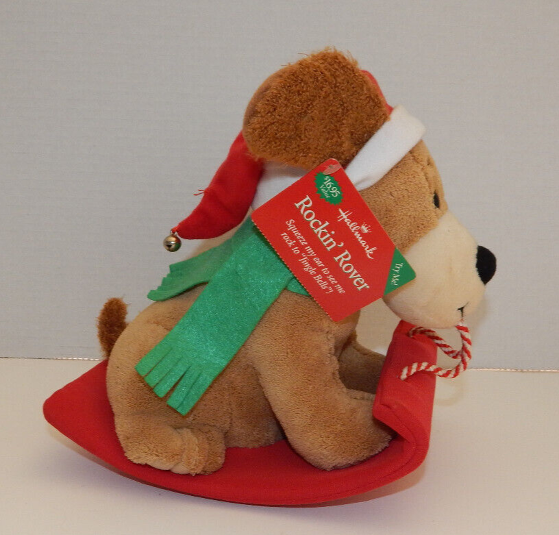 Hallmark Animated Puppy Dog Rockin Rover Sled Dog With Plays Jingle Bells