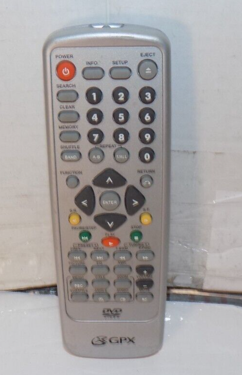 GPX DV7500 Remote Control for Portable DVD Boombox