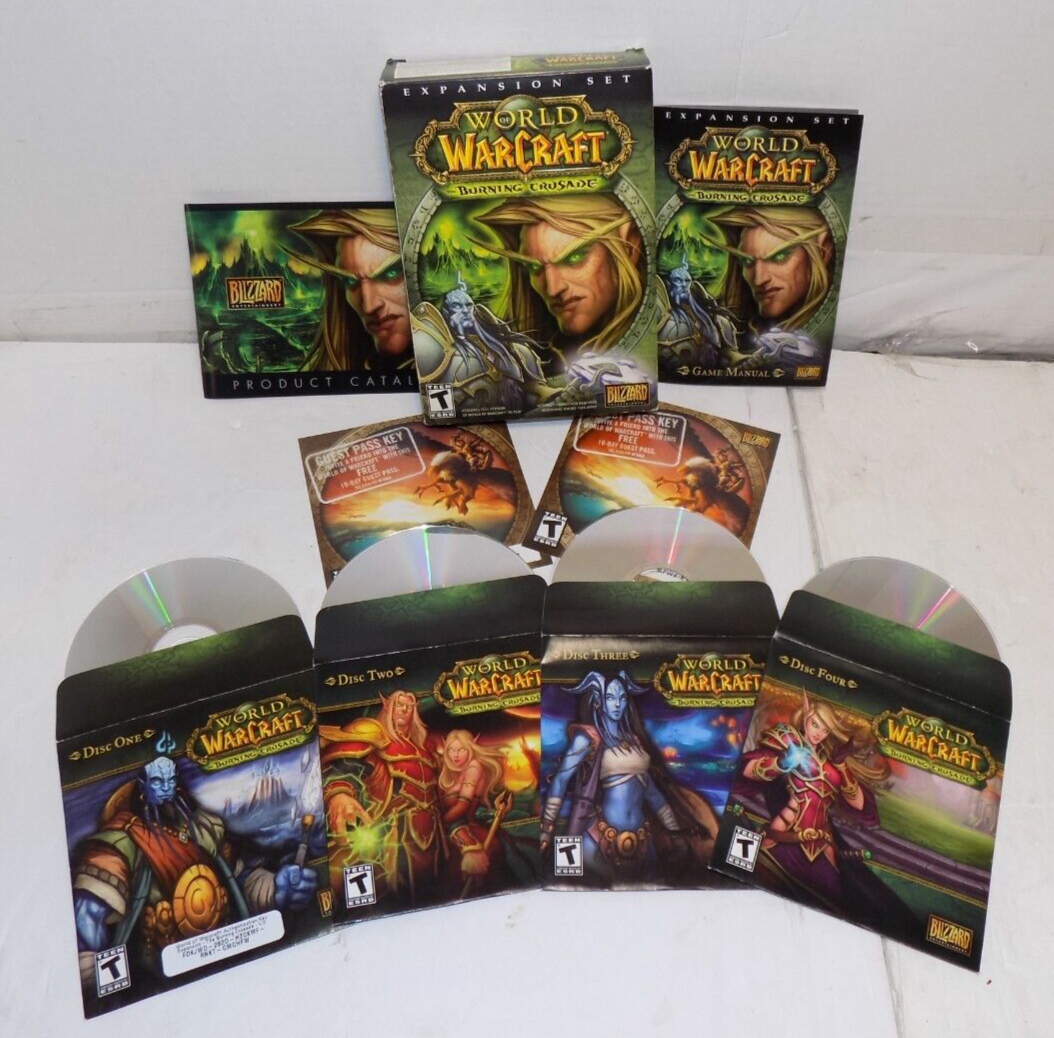 Lot of 6 World of Warcraft Games 5 Expansion Sets 1 Start Up Battle Chest PC MAC