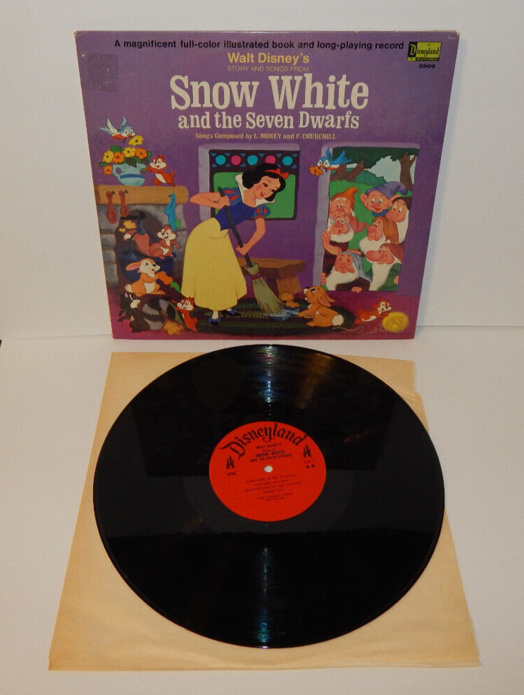 Walt Disney’s Snow White & The 7 Dwarfs 1969 Storybook Red Label Vinyl LP VG+