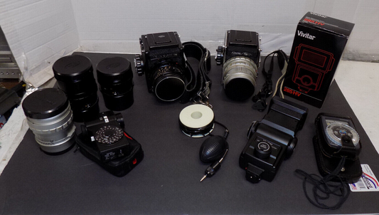 Kowa Super 66 Kowa Six 120 Film SLR Cameras w/ Lenses Bag and Accessories