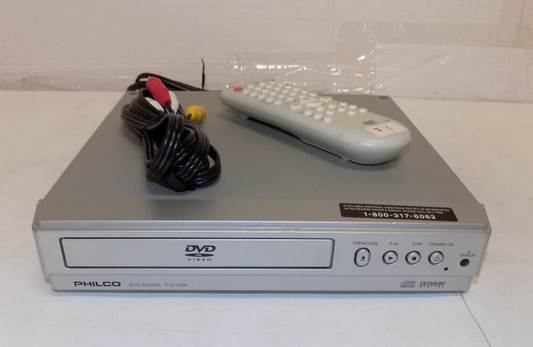 Compact Philco PVD 1000 CD DVD Player with Remote & Cables
