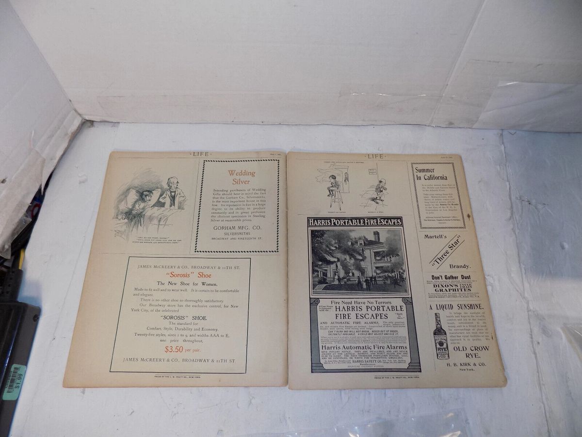 Lot of 2 Vintage Life Magazines June 1 and June 15 1899