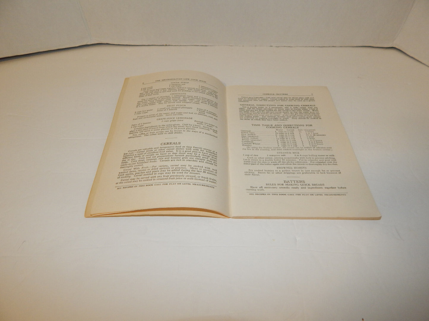 Vintage Metropolitan Life Insurance Metropolitan Cook Book Recipe Book SC