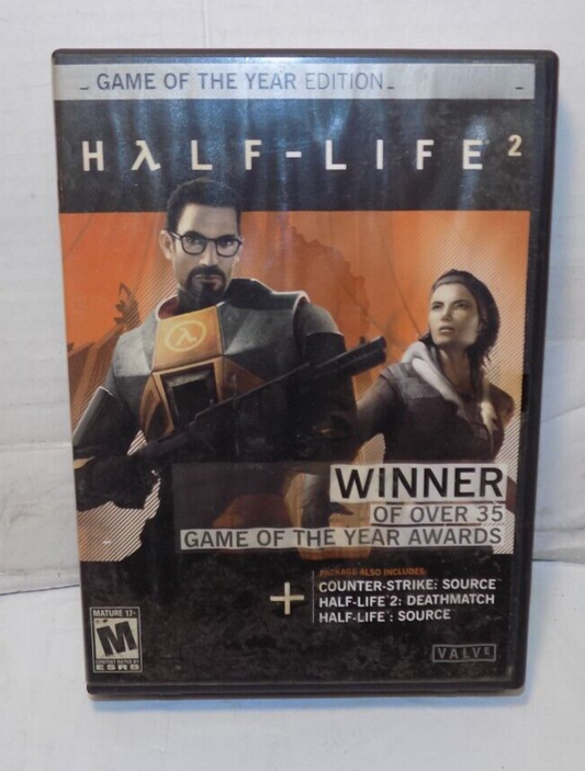 Half-Life 2 Game of the Year Edition PC CD-ROM 2005 5 Disc Set Valve Corp
