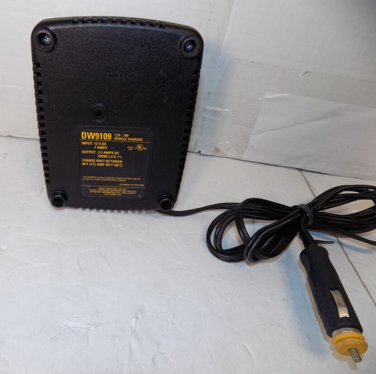 DEWALT DW9109 7.2v - 18v NiCd/NiMH 1 Hour Car Truck Vehicle Battery Charger