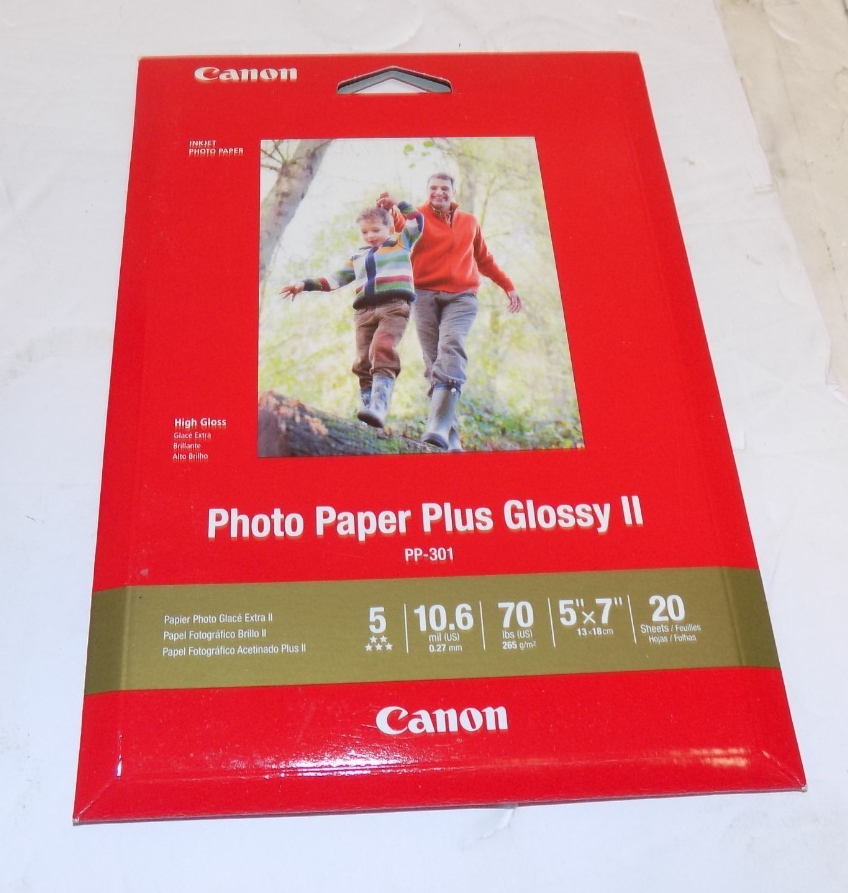 Canon 1432C002 Photo Paper Plus Glossy II 5" x 7" 20 Sheets New