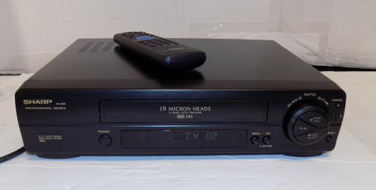 Sharp XA-605 Professional Series VCR VHS Tape Player w/ Remote Works Please Read