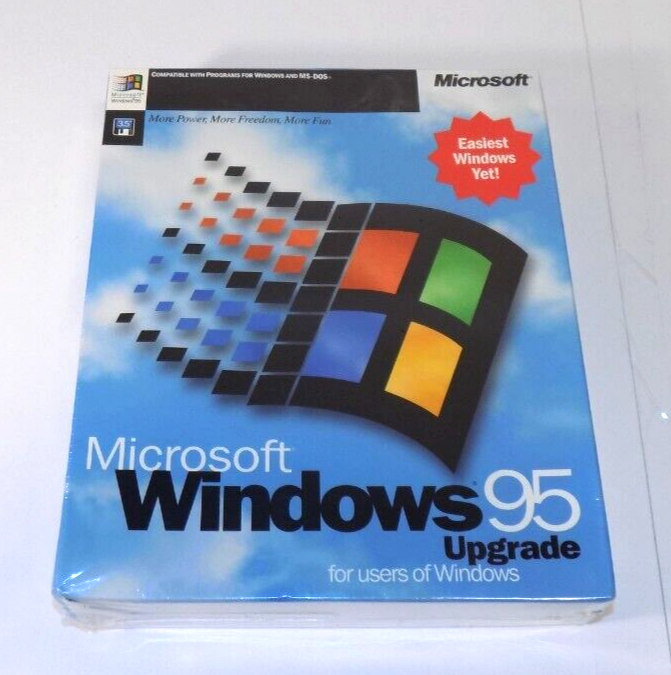 Microsoft Windows 95 Upgrade for Windows and DOS 3.5'' Floppy Disks Sealed