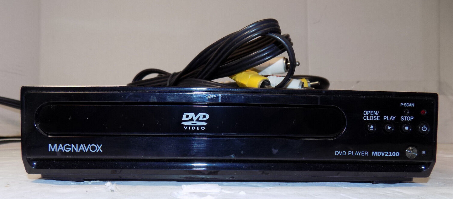 Magnavox MDV2100 Compact Mini DVD CD Player With Remote & A/V Video Cables