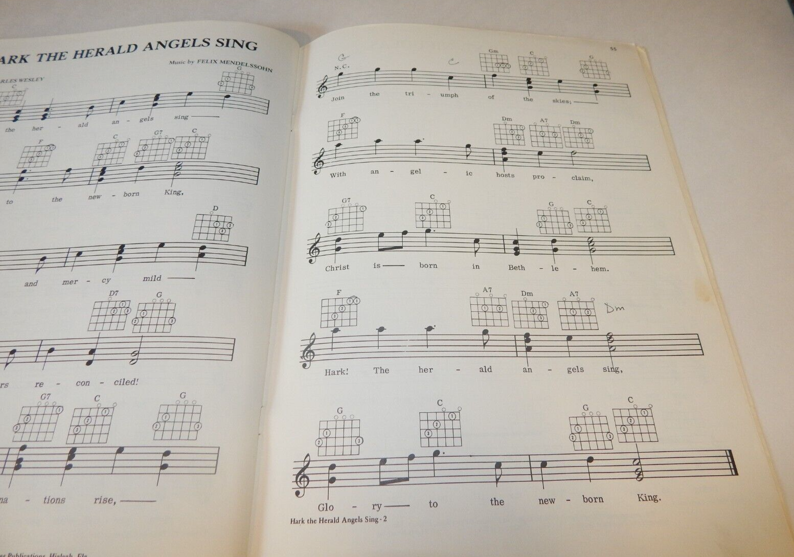 Christmas Big Note Blockbuster Guitar Chords Vocal Music Book John Clausi 1974