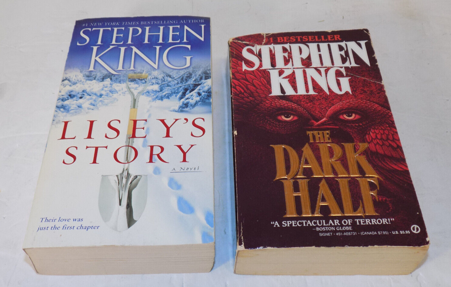 Stephen King The Dark Half and Lisey's Store Paperback Novels