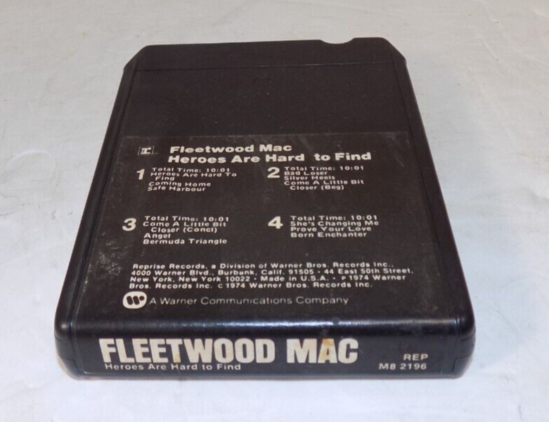 Fleetwood Mac Heros Are Hard to Find M8 2196 8 Track Tape 1974 Reprise Records