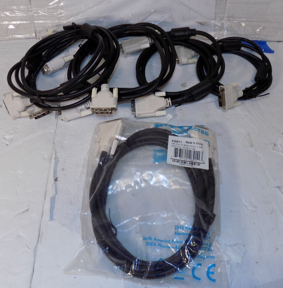 Lot Of 6 DVI-D Cables AWM Style 20276 Male To Male 5 Single link 1 Dual Link
