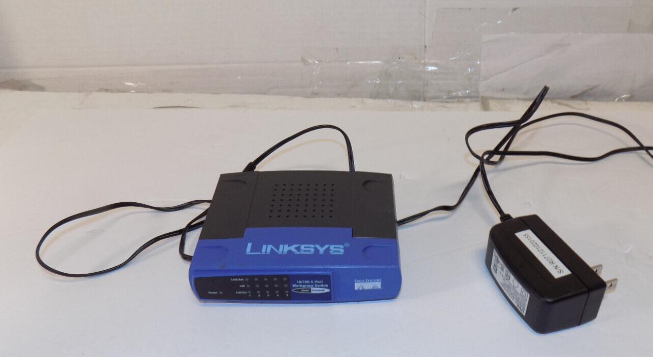 Linksys 10/100 5-Port Workgroup Switch Model EZXS55W Version 4.1
