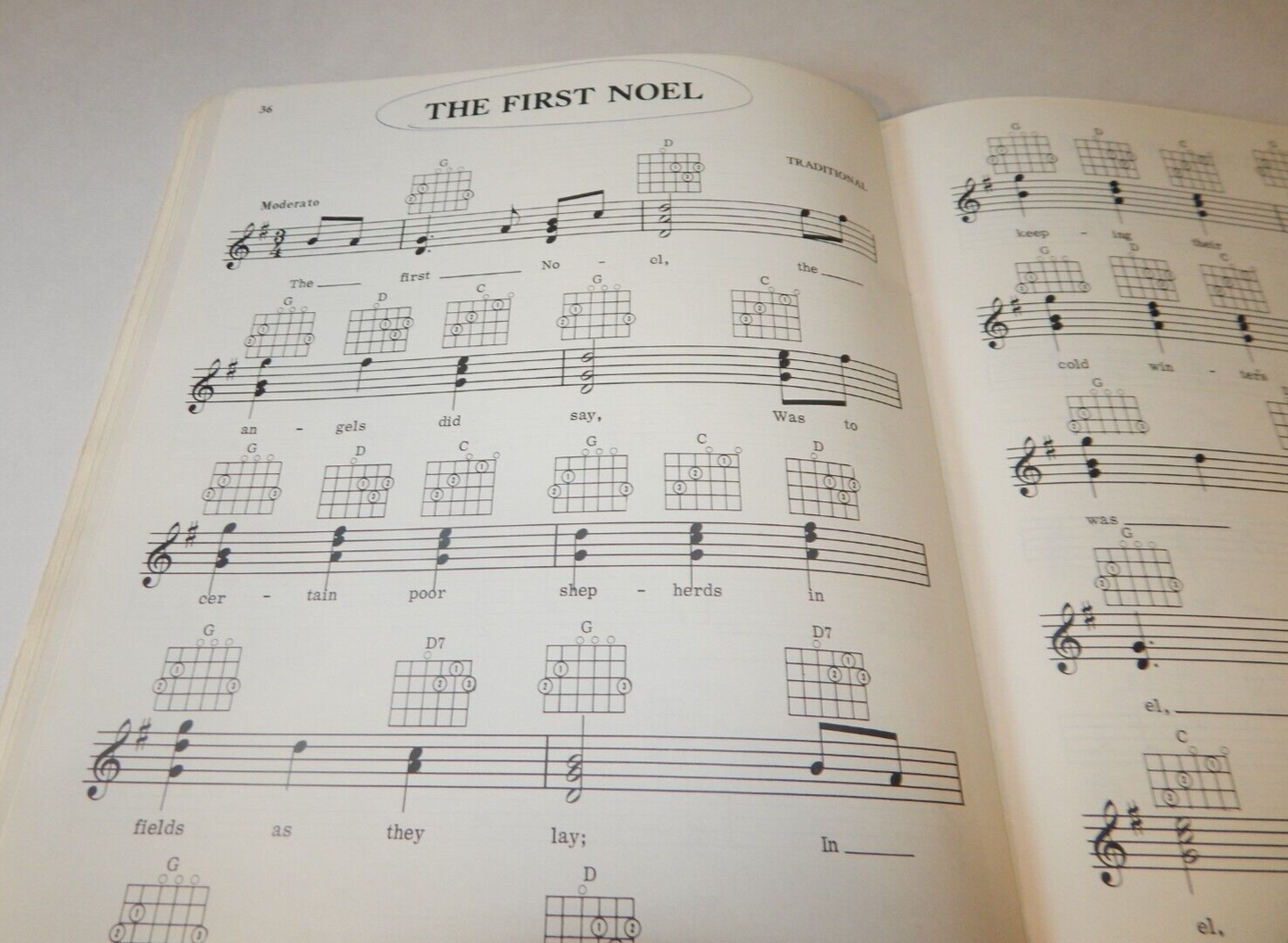 Christmas Big Note Blockbuster Guitar Chords Vocal Music Book John Clausi 1974