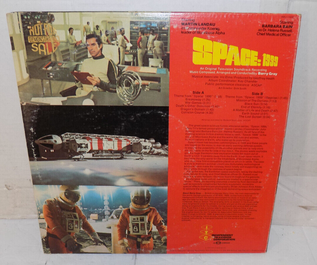 Space: 1999 Original TV Soundtrack Vinyl LP 1976 RCA DEMO VG+