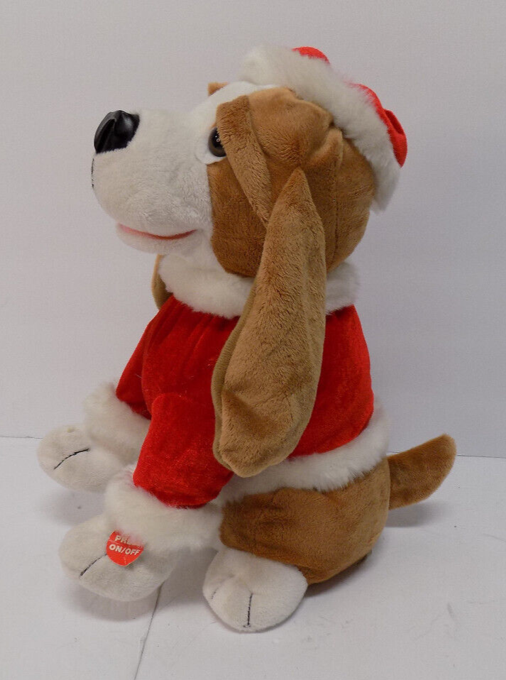 Goffa 12" Animated Singing Hound Puppy Dog Sings Winter Wonderland Christmas