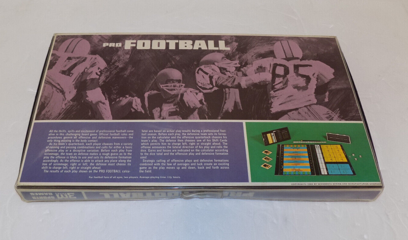 Vintage Pro Football 3M Sports Game. Complete