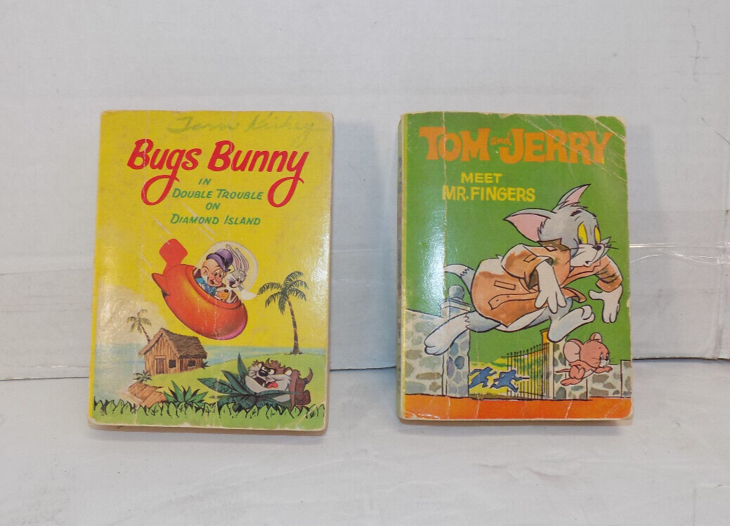 Lot of 2 Vintage Big Little Books Tom and Jerry and Bugs Bunny 1967 Whitman Book