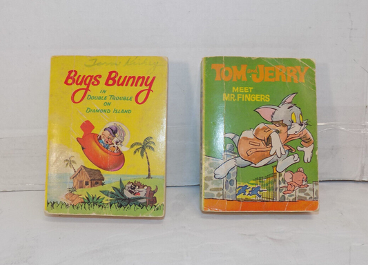 Lot of 2 Vintage Big Little Books Tom and Jerry and Bugs Bunny 1967 Whitman Book
