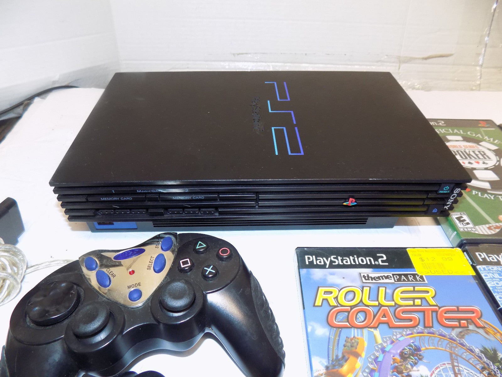 PlayStation 2 PS2 SCPH-50001 Console with Cords, Controller & 5 Games LOT