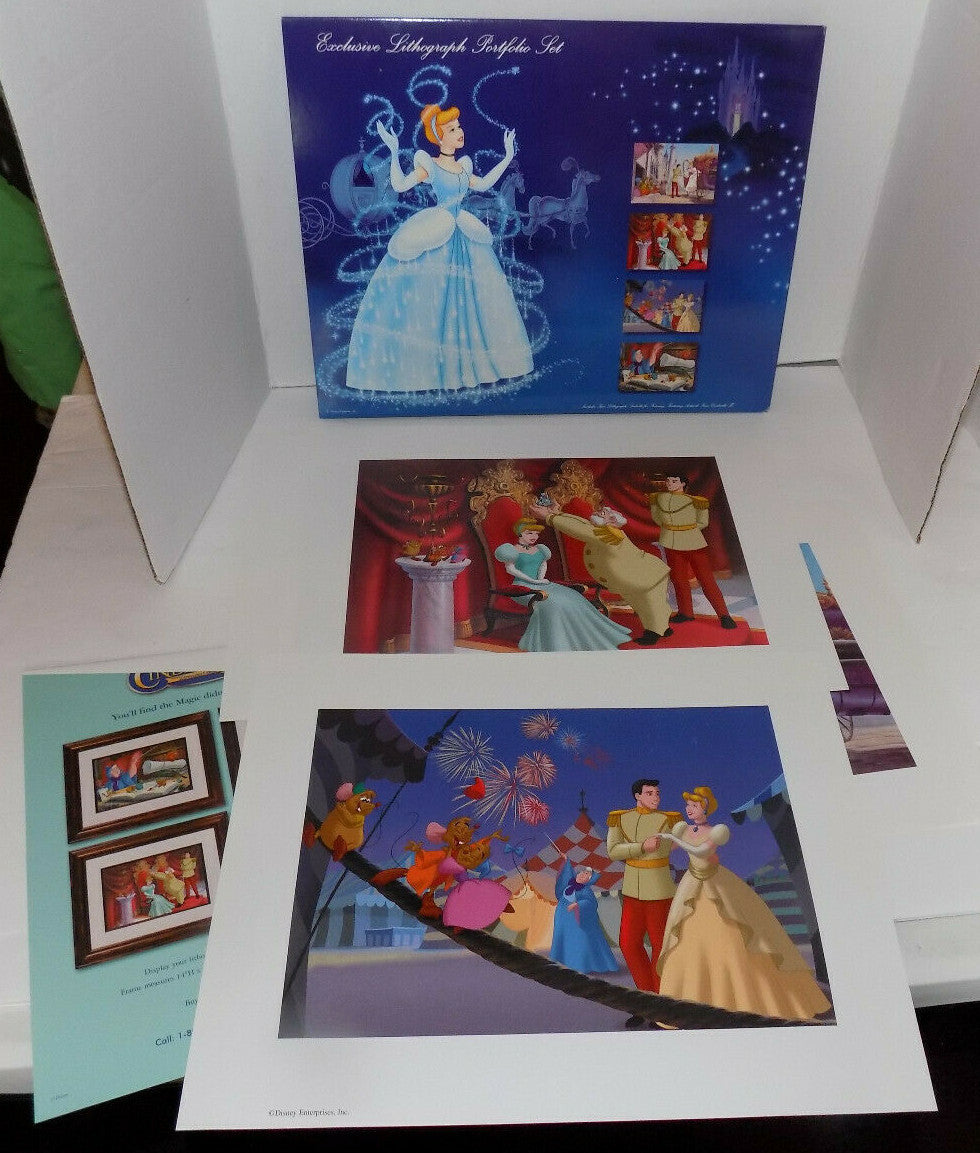 Disney's Cinderella II Dreams Come True Lithograph Portfolio Set of 4 Prints