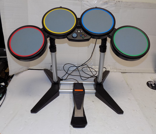 Harmonix Xbox 360 Rock Band Wired Drum Set 822149 With Foot Pedal No Drumsticks