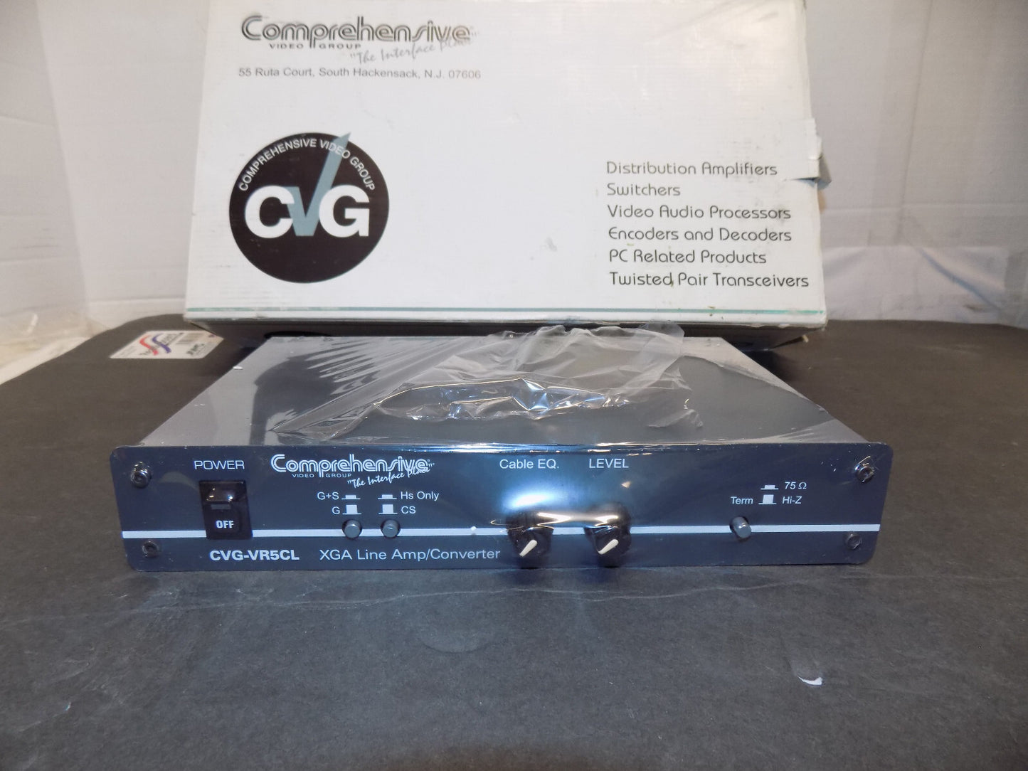 XGA Line Amp/Converter  cvg-vr5cl Video Line Amplifier New Missing 12v AC Adapte
