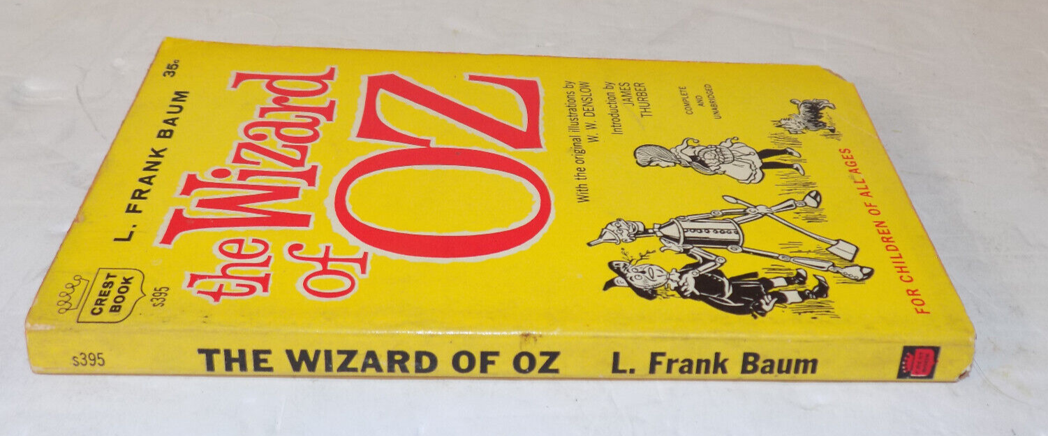 Vintage The Wizard Of Oz Paperback L Frank Baum 1960 First Crest Publishing