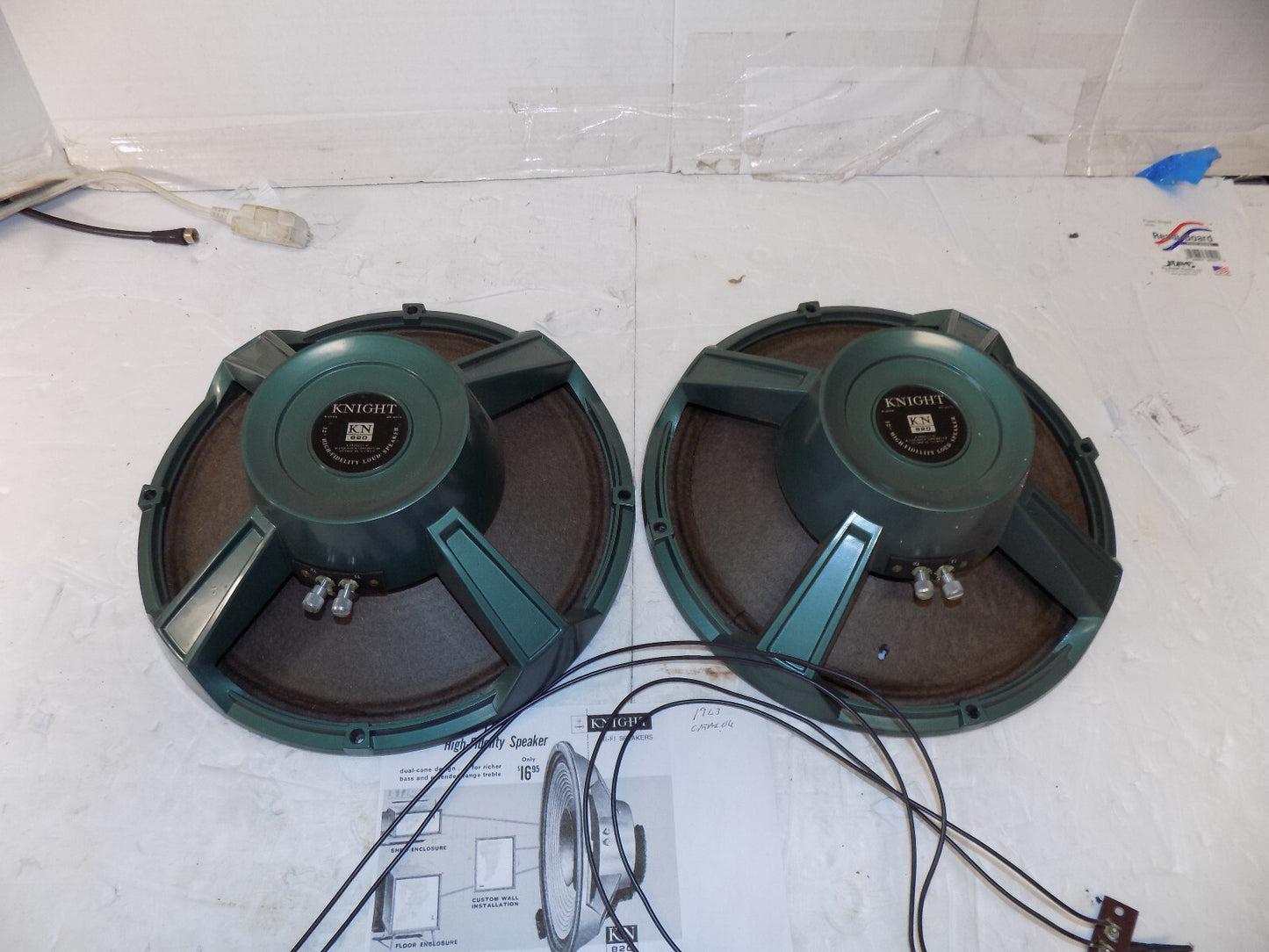 Vintage Pair of Knight 12" Speakers Need Refoam