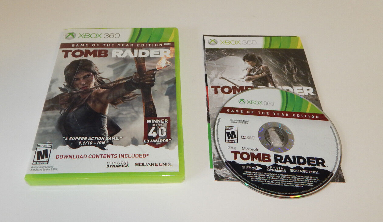 XBOX 360 Tomb Raider Game Of The Year Edition Video Game NTSC