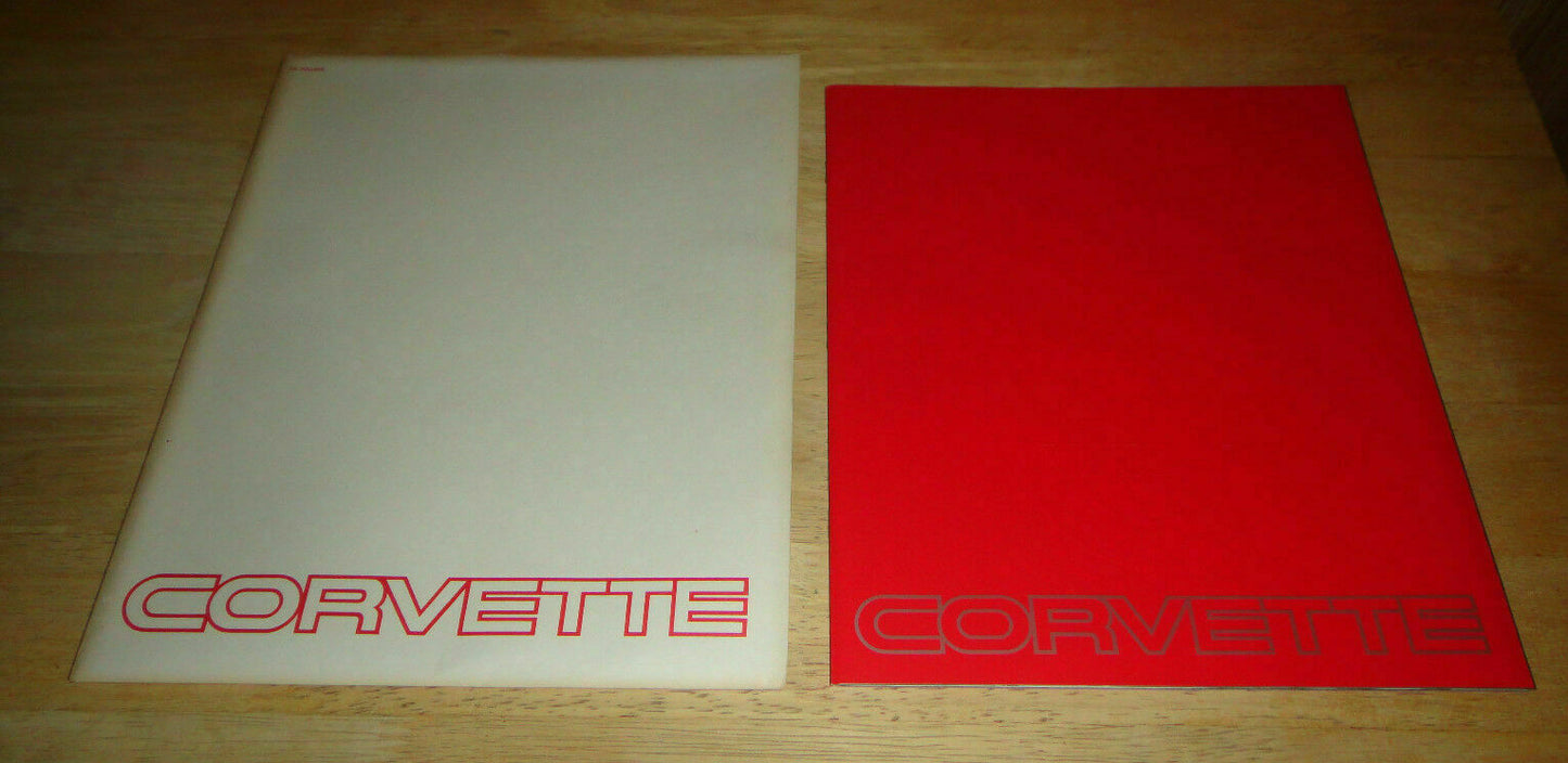 1983-1984 Chevy Corvette Deluxe Dealer Sales Brochure with Poster 83-84