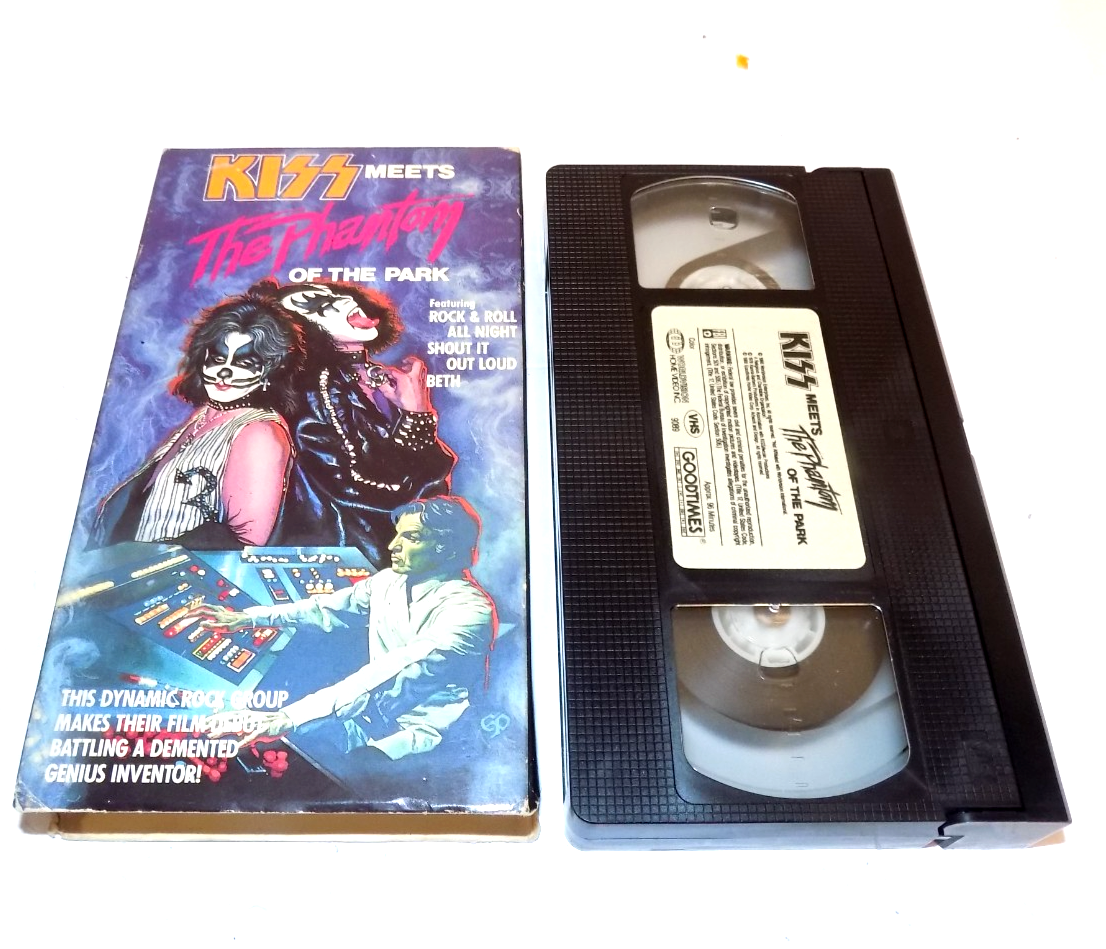 KISS VHS Video Tape Kiss Meets The Phantom of The Park 1988