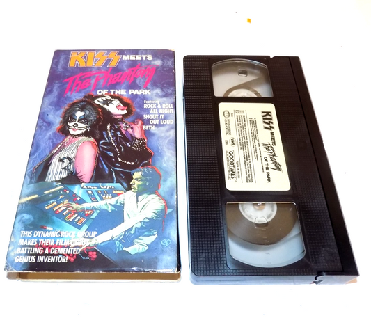 KISS VHS Video Tape Kiss Meets The Phantom of The Park 1988