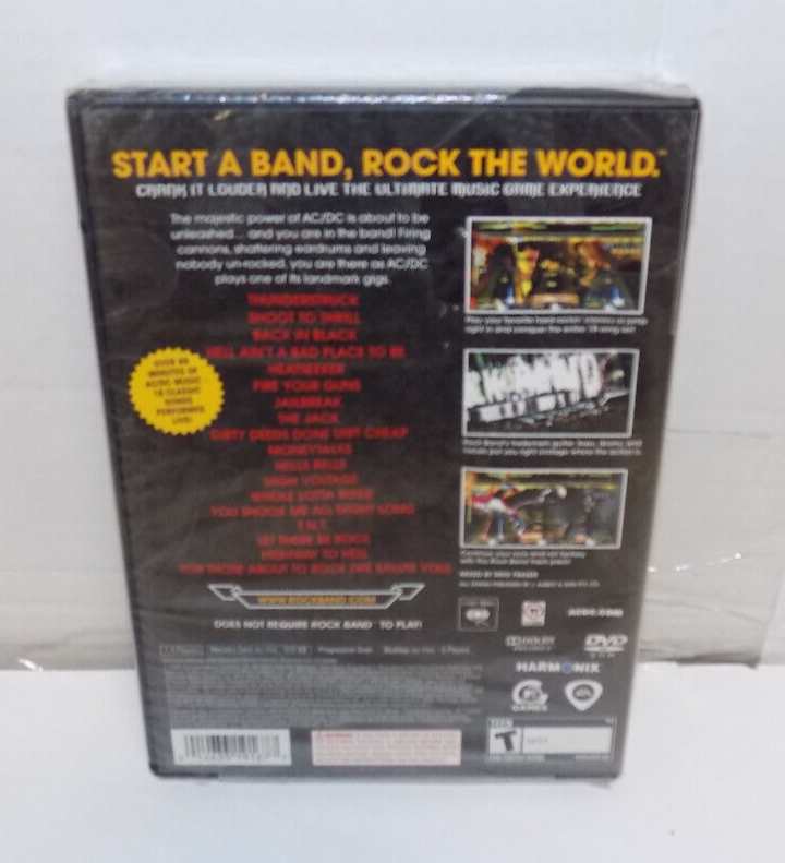 AC-DC Live Rock Band Track Pack PS2 PlayStation 2 Brand New - Sealed