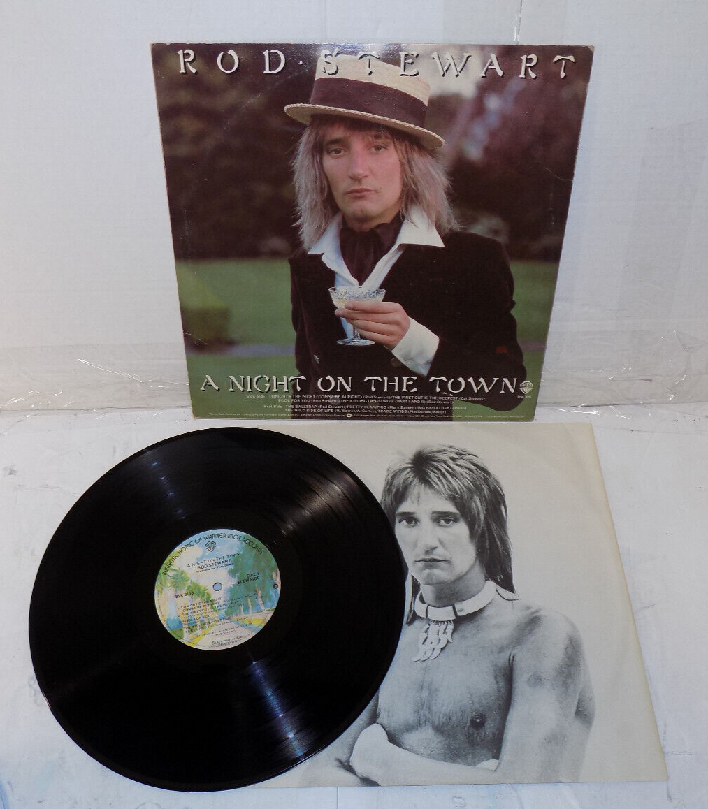 Rod Stewart A Night on the Town Vinyl LP BSK3116 1976 Warner Bros Excellent VG