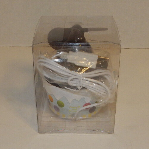 Cyber Kidz Portable USB Powered Novelty Sundae Cup Mini Fan Desktop 4" Tall