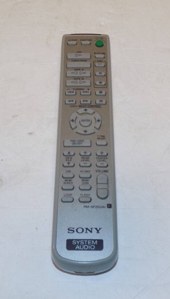 Sony System Audio Remote Control RM-SF250AV IR Tested