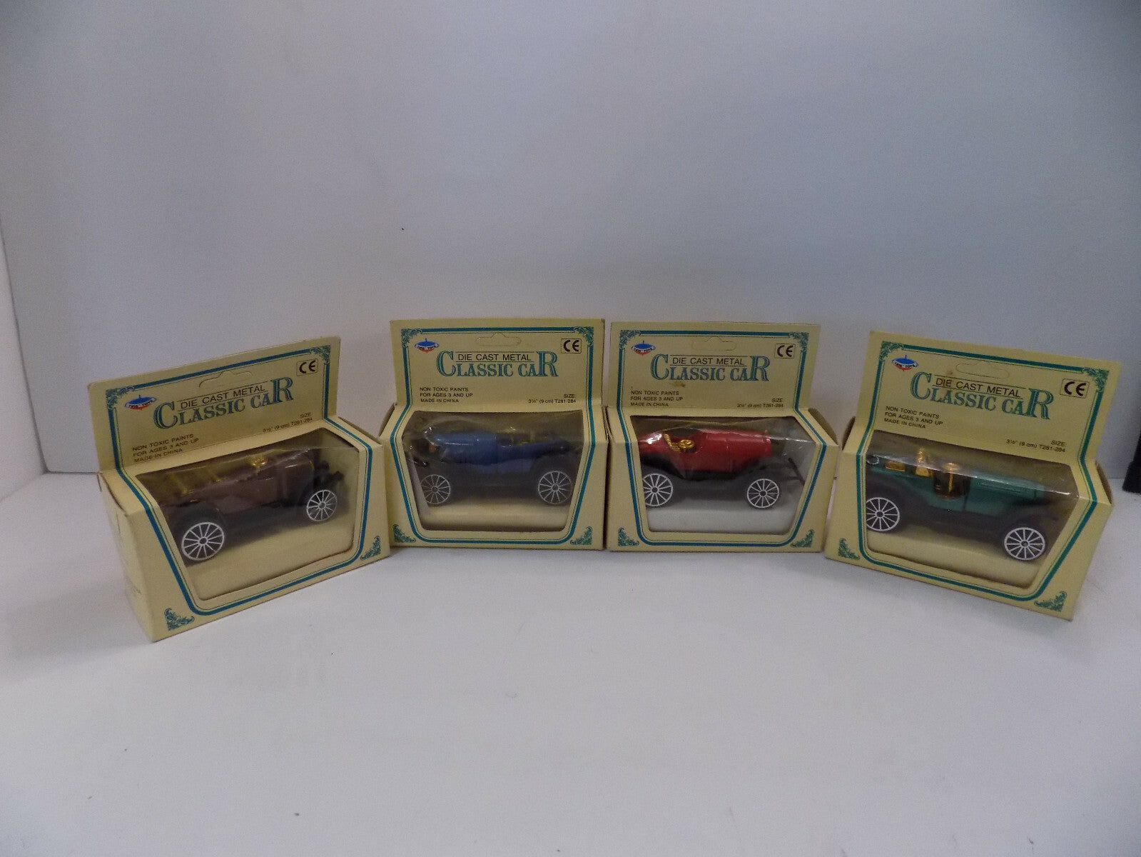 Die Cast Metal Classic Car 3.5" Tins Toys Models Complete Set of 4 Morris 1924 +
