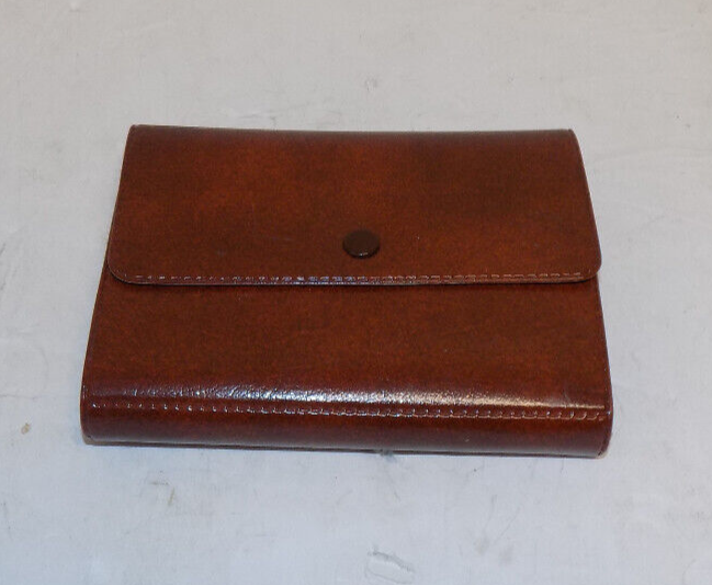 Vtg Sealed Bridge Playing Cards Score Pad Pencil Faux Leather Case Double Deck