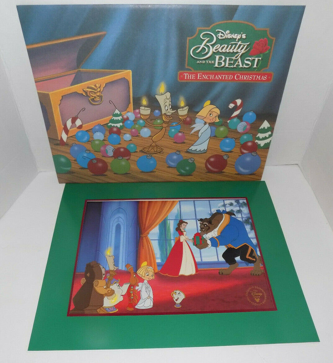 Disney's Beauty And The Beast The Enchanted Christmas Commemorative Lithograph