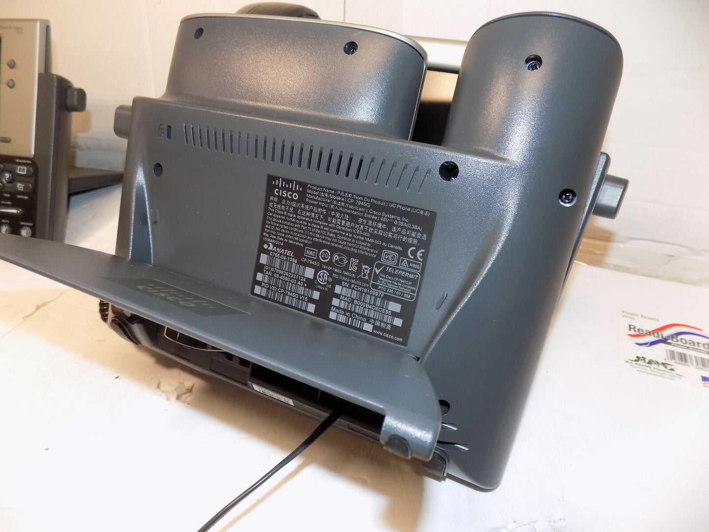 Lot of 4 Cisco Unified IP Phones With Stands & Handsets CP-7945G