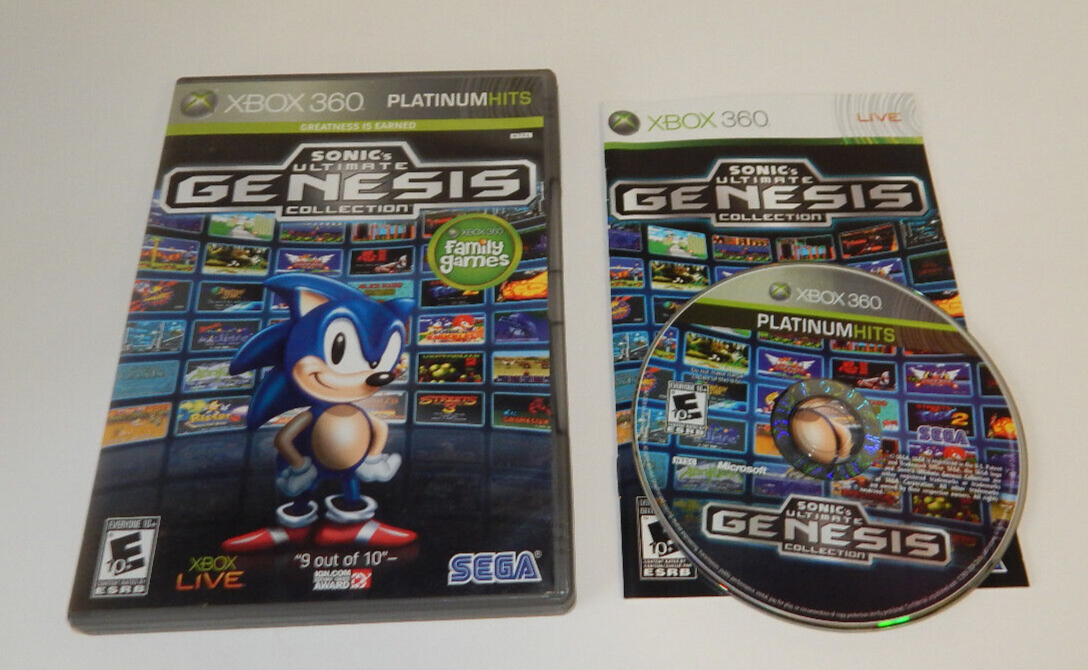 XBOX 360 Sonic's Ultimate Cenesis Collection Platinum Hits Video Game NTSC