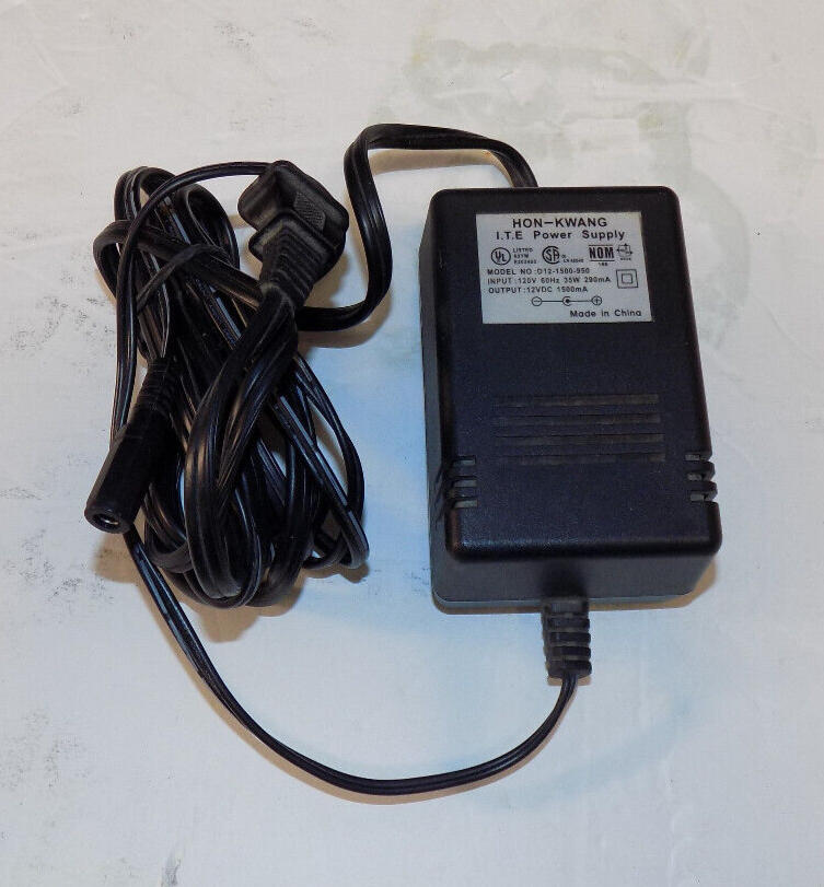 Genuine HON-KWANG ITE Power Supply D12-1500-950 AC Adapter 12VDC 1500mA