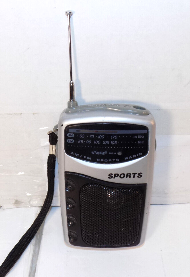 Street Beat PR-35M Portable AM FM Sports Radio with Belt Clip Tested