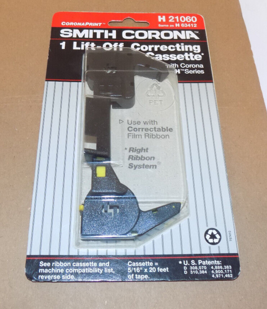 Smith Corona Lift-Off Correcting Cassette Tape Cartridge H21060 H63412