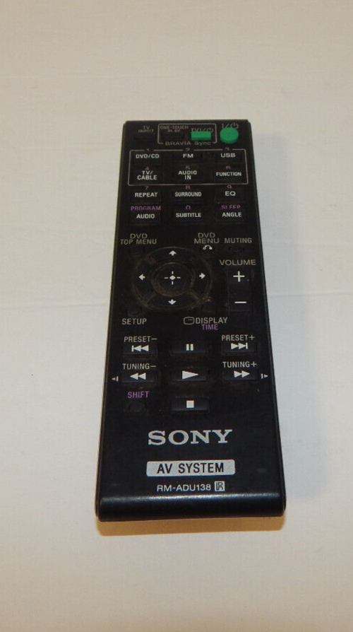 Sony RM-ADU138 AV System Remote for Sony AV System DAV-TZ140 HBD-TZ130 HBD-TZ140
